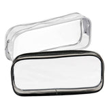 GAQWOK 2Pcs Clear Toiletry Bags for Traveling - Black and White Set | Convenient Clear Travel Bags for Toiletries, Makeup, and M