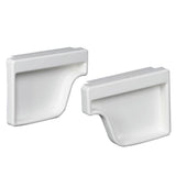 Amerimax Home Products Gutter End Cap, KStyle, Traditional, Vinyl, White, 2Pc., 5in.
