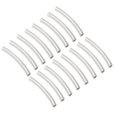 PH PandaHall 30pcs 925 Sterling Silver Tube Beads 15mm Metal Curved Tube Bead Long Noodle Beads Spacer Bead for DIY Wrist Bracel