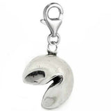 Sexy Sparkles Clip on Fortune Cookie Charm Dangle Charm Pendant for European Clip on Charm Jewelry with Lobster Clasp
