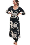 Anni Designer Women'S Cotton Blend Straight Printed Kurta With Pant (Lanka-Black-Ns_S_Black_Small),Black,S,,,