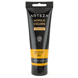 ARTEZA Acrylic Paint Mid Yellow Color (120 ml Pouch, Tube), Rich Pigment, Non Fading, Non Toxic, Single Color Paint for Artists