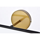 Living District Indoor Modern Home Decorative Bright Ceiling Hanson 4 Lights Bath Sconce In Black With Brass With Clear Shade