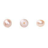 BEADIA Natural Half Drilled Pearl Beads Pink 5.5-6mm 12pcs AAAA Freshwater Cultured Loose Gemstone Beads for DIY Stud Earring Je