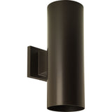 Progress Lighting 5-Inch Cylinder Outdoor LED Wall Sconce, 2-Light Modern Wall Mount LED Up and Down Lights, Interior and Exteri