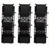 Cappl Vertical Garden Panel 3 Frames And 9 Pots, Black, 3 Pieces