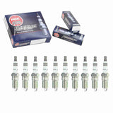 10 pc NGK Iridium IX Spark Plugs compatible with Ford Excursion 6.8L V10 2000-2005