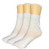 Sidhav White Calf Length Socks (Free Size) Made With Finest Cotton Combo Pack For Women And Men, Formal Office Wear, Pack Of 3
