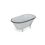 Lavande Metal Fleur-De-Lis Tub Decor - Large - White