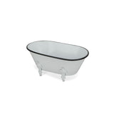 Lavande Metal Fleur-De-Lis Tub Decor - Large - White