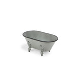 Lavande Metal Fleur-De-Lis Tub Decor - Small - Gray
