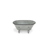 Lavande Metal Fleur-De-Lis Tub Decor - Small - Gray