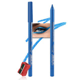 Kaely Gel Eyeliner Pencil for Women, Deep Sea Blue Eye Liner Waterproof Smudge Proof with Sharpener, Waterline Eye Makeup Liners
