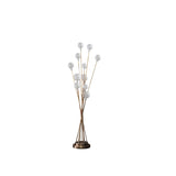HomeRoots 46 Antiqued Gold Eleven Light LED Metal Floor Lamp