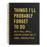 SRWNFOS Things Ill Probably Forget Notebook, Reminder Journal for Coworker