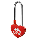 Gradleen Red 3.5 50mm Love Padlock Single Heart Lock,My-Love Metal Aluminum Padlock for Lovelock Bridge,Wedding & Anniversary(Ke