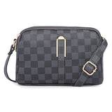 Adisa Women Girls Checks Cross Body Sling Bag (Sl5157-Grey),Grey,,B0F6ZMC22R