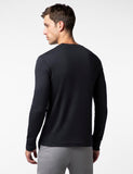 Fyltr Men'S Casual Crewneck Full Sleeve T-Shirt With Stab Stitched Front Pocket Detail,Every Ebony,Every Ebony,M