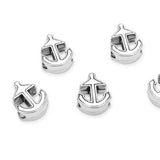 20pcs Anchor Symbol of Hope and Strength Large Hole Beads (4.5mm Hole) Antique Silver