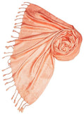 Kosweem Plain 3D Fashionable Woolen Winter Wear Thin Scarf/Stole/Shawl For Baby Girls Womens(Peach)