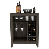 Tuhome Essential Bar Cabinet, One Open Shelf, Six Built-In Wine Rack, One Drawer -Espresso