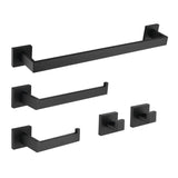 Kingston Brass BAHK6024778MB Lasdun 5-Piece Bathroom Accessory Set, Matte Black towel-bars, 20-3/16'' (L) x 2-3/16'' (W) x 3-3/1