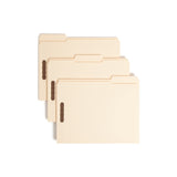 Smead Fastener File Folder, 2 Fasteners, Reinforced 1/3Cut Tab, Letter Size, Manila, 50 per Box (14537)