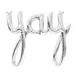 Northstar 45 Yay ScriptSilver (Airfill Foil Balloon