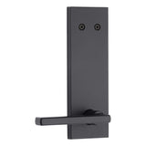 Kwikset 973HFLSQF514 Dummy Interior Halifax Lever Trim with Square Full Escutcheon Matte Black Finish