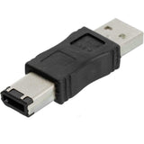 Toptekits Firewire IEEE 1394 6 Pin Male to USB A Male Convertor Jack M/M Adapter
