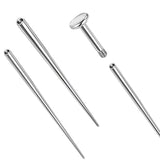 14g/16g/18g ASTM F136 Titanium Piercing Taper Insertion Pin for Internal Thread Tragus/Helix/Lip/Nose/Helix/Piercing Jewelry Car
