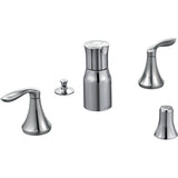 Moen T5220 Eva TwoHandle Bidet Faucet, Valve Required, Chrome