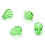 50pcs Adabele Austrian 8mm Faceted Teardrop Crystal Beads Peridot Green Compatible with 5500 Swarovski Crystals Preciosa