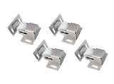 QCAA Heavy Duty Large Jumbo Roller Catch Latch for Closet Doors and Cabinets, Matte Nickel, Made in Taiwan, 4 Pack
