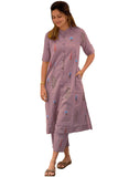 Gosriki Women'S Rayon Viscose A-Line Printed Kurta With Pant (Barkat Purple-Gs_S_Purple_Small),Purple,,B0F1TBZ816