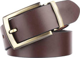 Men Brown Genuine Leather Belt ()_84