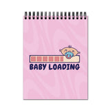Vprint Baby Loading Spiral Wiro Unruled Blank Pages Notebook Diary Journal Drawing Book Black Paper A4 (Size 8X11)