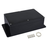 LMioEtool Junction Box IP65 Waterproof Dustproof ABS Plastic Universal Electric Project Enclosure with Fixed Ear Black 9.1x5.9x3