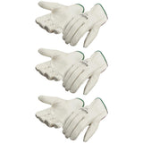 SAFEGEAR 3-pk. Cowhide Leather Work Gloves with Keystone Thumb - 2XL Driver Safety Gloves for Men or Women - For Truck Driving,