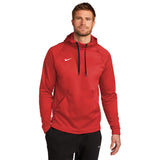 MENS NIKE THERMA PULLOVER HOODIE (SCARLET/WHITE, Medium)