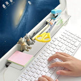HARVA Acrylic Monitor Shelf Stand | Computer Screen Top Storage Rack for Sticky Notes, Memo Pads & Accessories | SpaceSaving De