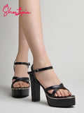 Shoetopia Women'S Heeled Sandal-6 Kids Uk (Fast-Black)-Eu39,Black,6,B0D14F9TBL