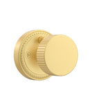 Asidrama 1 Pack Privacy Gold Door Knob with Lock, Brush Gold Door Knobs Interior for Bedroom or Bathroom, Heavy Duty Brush Gold