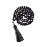 Hovaete Tasbih Prayer Beads Allah & Muhammad Islamic Prayer Rosary Muslim Islam Misbaha Tasbeeh Sibha 99 Necklace (8mm Black Ony