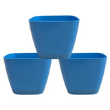 Hug A Plant | V2 14Cm Square Selfwatering Pot For Tabletop | Office | Indoor Garden | Home& Garden (5.5Inch | 14Cm) (Pack Of 3)