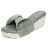 Ortho Joy Fancy Doctor Slippers || Comfortable Wedges Sandals For Women Stylish,Light Green,4,B0B31X298N