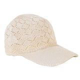 Hair Drama Co. Knitted Crochet Baseball Cap For Women | Summer Crochet Cap With Adjustable Straps & Quick Dry | Comfy & Lightwei