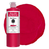 DA VINCI PAINTS Professional Artist Fluid Acrylic Paint, Naphthol Red Medium, 16oz