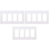 Lutron Claro Light Switch Cover Plate, 4 Gang Wallplate, for Decorator Light Switches, Rocker Light Switch Cover, Outlet Cover,