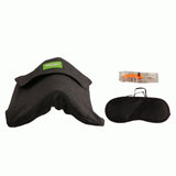 Trendivibe Travel Pillow Ergonomic With Ear Plug Neck Pillow For Adults Fishing Office Cotton Double Side Grey